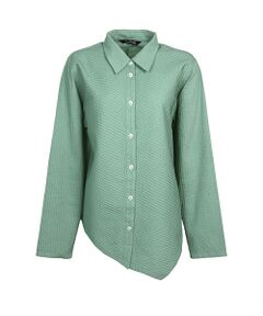 YACCOMARICARD / ヤッコマリカルド シャツ・ブラウス | ﾛｰﾝ総ﾋﾟﾝ 斜ﾒ総ﾋﾟﾝ 裾ｱｼﾒ 長袖BL