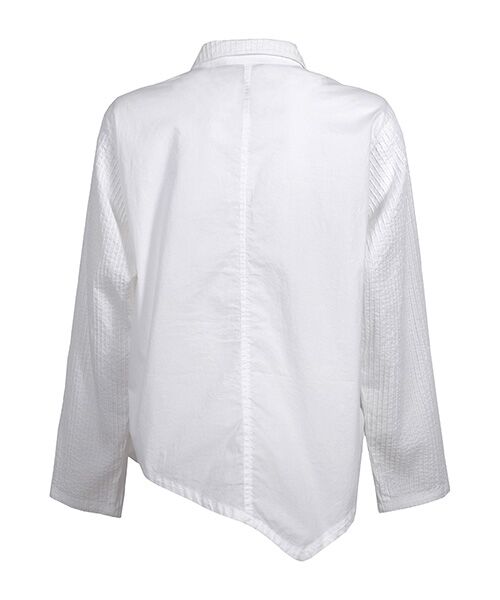 YACCOMARICARD / ヤッコマリカルド シャツ・ブラウス | ﾛｰﾝ総ﾋﾟﾝ 斜ﾒ総ﾋﾟﾝ 裾ｱｼﾒ 長袖BL | 詳細3