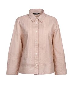 YACCOMARICARD / ヤッコマリカルド シャツ・ブラウス | ﾛｰﾝ部分ﾗﾝﾀﾞﾑﾋﾟﾝ ｳｴｽﾄ&袖横ｷﾘｶｴ7分袖BL