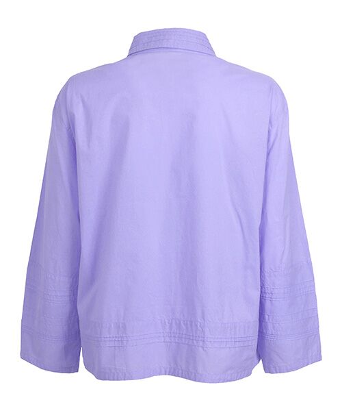 YACCOMARICARD / ヤッコマリカルド シャツ・ブラウス | ﾛｰﾝ部分ﾗﾝﾀﾞﾑﾋﾟﾝ ｳｴｽﾄ&袖横ｷﾘｶｴ7分袖BL | 詳細2