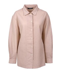 YACCOMARICARD / ヤッコマリカルド シャツ・ブラウス | ﾛｰﾝﾋﾟﾝ後ｷｬﾗｺ無地 ﾛﾝｸﾞﾀﾞｰﾂ入 長袖BL