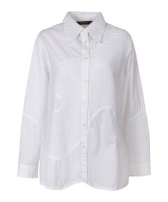 YACCOMARICARD / ヤッコマリカルド シャツ・ブラウス | ﾛｰﾝ部分ﾋﾟﾝｶｰﾌﾞﾊﾟｯﾁﾜｰｸ長袖ｼｬﾂ