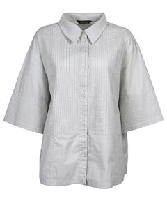 YACCOMARICARD / ヤッコマリカルド シャツ・ブラウス | ﾛｰﾝ前部分ﾋﾟﾝ&格子ﾋﾟﾝ五分袖ｼｮｰﾄ丈ｼｬﾂ