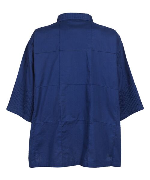 YACCOMARICARD / ヤッコマリカルド シャツ・ブラウス | ﾛｰﾝ前部分ﾋﾟﾝ&格子ﾋﾟﾝ五分袖ｼｮｰﾄ丈ｼｬﾂ | 詳細2