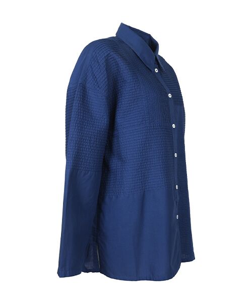 YACCOMARICARD / ヤッコマリカルド シャツ・ブラウス | ﾛｰﾝ部分ﾋﾟﾝ切り替えﾊﾟｯﾁﾜｰｸ長袖ｼｬﾂ | 詳細1