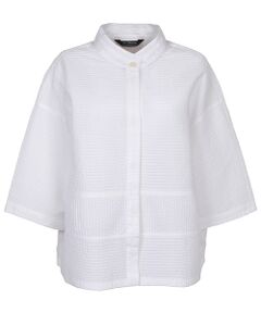 YACCOMARICARD / ヤッコマリカルド シャツ・ブラウス | ﾛｰﾝ総ﾋﾟﾝﾊｲﾈｯｸｳｴｽﾄ縦ﾋﾟﾝ五分袖ｼｬﾂ