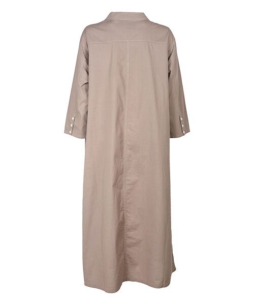 YACCOMARICARD / ヤッコマリカルド ロング・マキシ丈ワンピース | ﾛｰﾝ+ｷｬﾗｺ部分ﾋﾟﾝ7分袖ﾎﾞﾄﾙﾈｯｸｿﾌﾄAﾗｲﾝOP | 詳細2