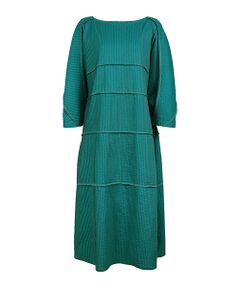 YACCOMARICARD / ヤッコマリカルド ロング・マキシ丈ワンピース | ﾛｰﾝ総ﾋﾟﾝﾁﾝｸﾞﾀｯｸ横切替襟無7分袖OP