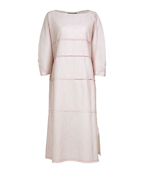 YACCOMARICARD/ヤッコマリカルド ローン総ピンチングタック横切替襟無7分袖OP ジャスミンホワイト サイズ1 YACCOMARICARD/ヤッコマリカルド ローン総ピンチングタック横切替襟無7分袖OP ジャスミンホワイト サイズ1