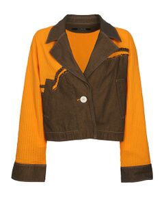 YACCOMARICARD / ヤッコマリカルド Gジャン・デニムジャケット | ｶﾂﾗｷﾞﾃﾞﾆﾑ+ﾛｰﾝ枯山水 ﾃｰﾗｰﾄﾞ襟JK