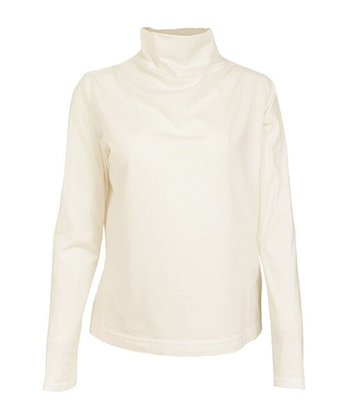 YACCOMARICARD/ヤッコマリカルド 60CS ﾄﾞﾚｰﾌﾟﾊｲﾈｯｸ 長袖ｲﾝﾅｰP/O CS 白砂 サイズ1