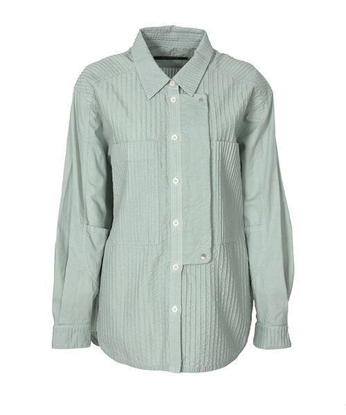 YACCOMARICARD/ヤッコマリカルド ローンサイフキルト6重ガーゼ キルトパッチワーク 長袖BL ブルークレイ サイズ1 YACCOMARICARD/ヤッコマリカルド ローンサイフキルト6重ガーゼ キルトパッチワーク 長袖BL ブルークレイ サイズ1