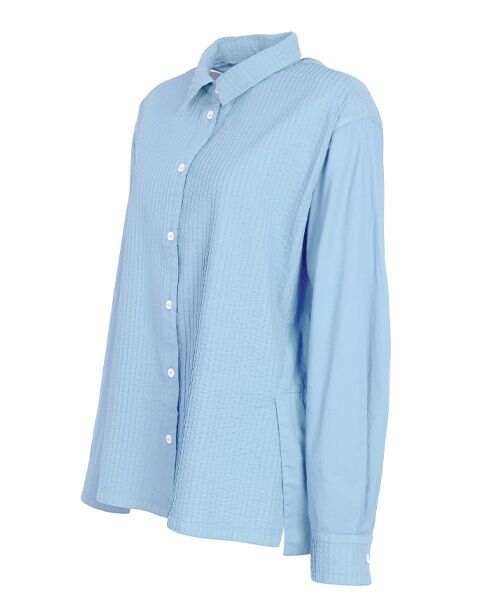 YACCOMARICARD / ヤッコマリカルド シャツ・ブラウス | ローン部分ピン 後無地 脇前振リ長袖BL | 詳細1