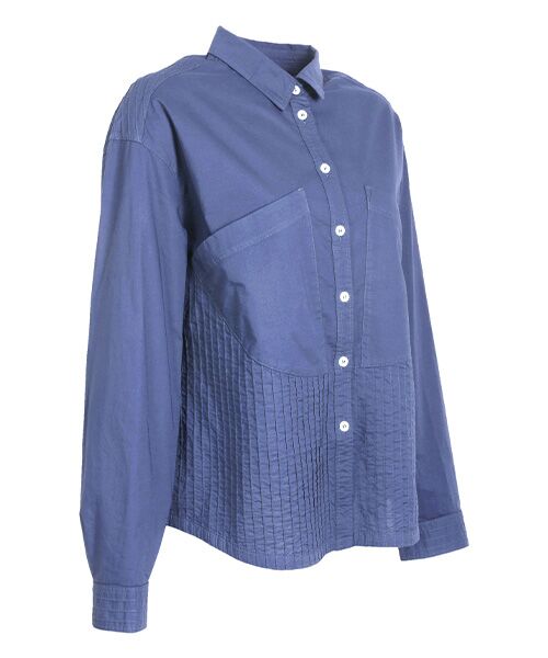 YACCOMARICARD / ヤッコマリカルド シャツ・ブラウス | ローン部分ピン W切替下ピン変形ポケット長袖BL | 詳細1