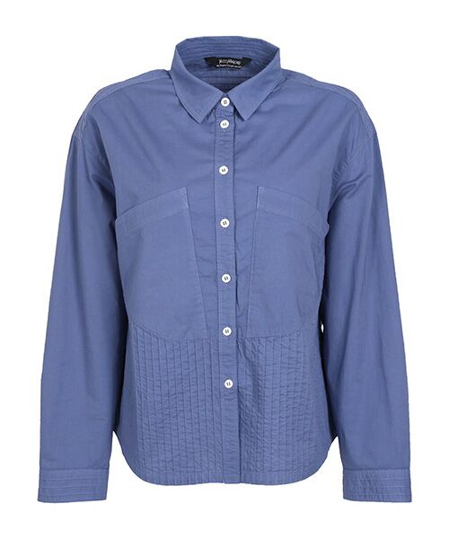 YACCOMARICARD/ヤッコマリカルド ローン部分ピン W切替下ピン変形ポケット長袖BL ハイアオ サイズ1 YACCOMARICARD/ヤッコマリカルド ローン部分ピン W切替下ピン変形ポケット長袖BL ハイアオ サイズ1