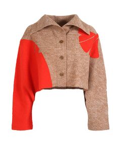 YACCOMARICARD / ヤッコマリカルド シャツ・ブラウス | 圧縮ニット銀杏モチーフパッチワーク ボレロJK