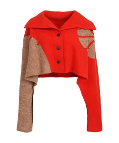 YACCOMARICARD / ヤッコマリカルド シャツ・ブラウス | 圧縮ニット銀杏モチーフパッチワーク ボレロJK