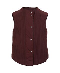 YACCOMARICARD / ヤッコマリカルド ベスト | リンクルナイロンキルト 部分タテピンドット釦ボトルネックVT