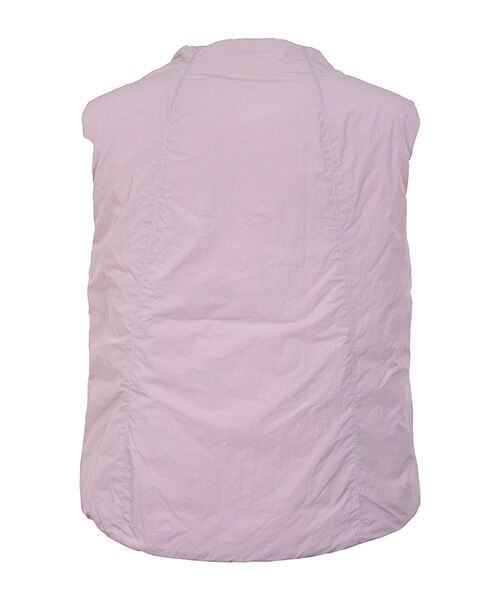YACCOMARICARD / ヤッコマリカルド ベスト | リンクルナイロンキルト 部分タテピンドット釦ボトルネックVT | 詳細2