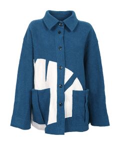 YACCOMARICARD / ヤッコマリカルド その他アウター | 圧縮ニット銀杏モチーフアップリケ　シャツ型JK