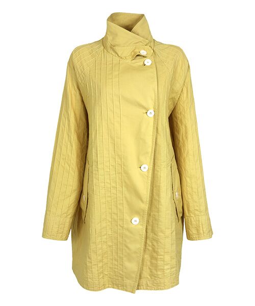 YACCOMARICARD / ヤッコマリカルド テーラードジャケット | コットンピケ ワイドピンタック ラグラン チュニック丈CT（キユズ）