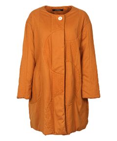 YACCOMARICARD / ヤッコマリカルド ノーカラージャケット | ローン+60CSキルト 半円幾何学柄キリカエ 襟ナシCT