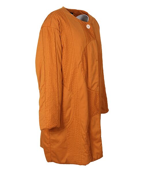 YACCOMARICARD / ヤッコマリカルド ノーカラージャケット | ローン+60CSキルト 半円幾何学柄キリカエ 襟ナシCT | 詳細1