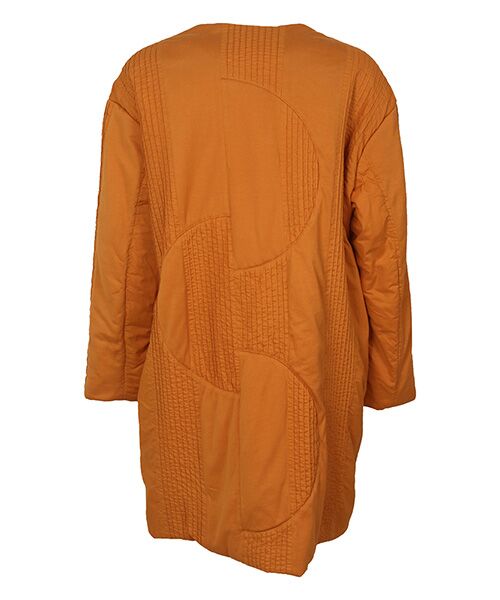 YACCOMARICARD / ヤッコマリカルド ノーカラージャケット | ローン+60CSキルト 半円幾何学柄キリカエ 襟ナシCT | 詳細2