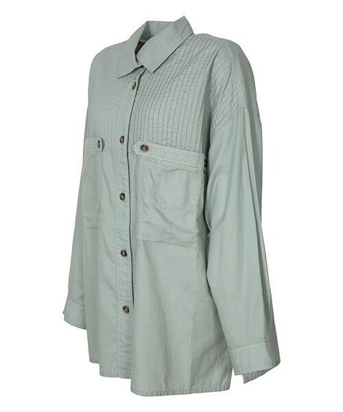 YACCOMARICARD / ヤッコマリカルド シャツ・ブラウス | ソフトツイルコットン ヨークピン パッチポケット付 長袖BL | 詳細1