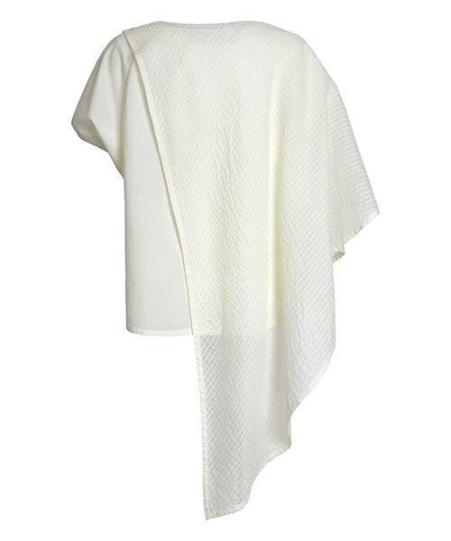 YACCOMARICARD / ヤッコマリカルド シャツ・ブラウス | ローン+100ボイル フレンチトップ+アシメピンタックケープBL | 詳細2