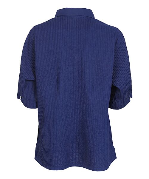 YACCOMARICARD / ヤッコマリカルド シャツ・ブラウス | ローン笹柄総ピン 前立て&襟無地 半袖BL | 詳細2