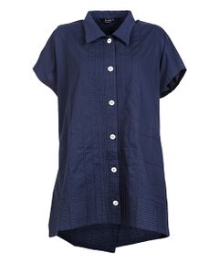 YACCOMARICARD / ヤッコマリカルド シャツ・ブラウス | ローン端ピンタック シャツ襟 後ナナメ重ね フレンチ袖BL