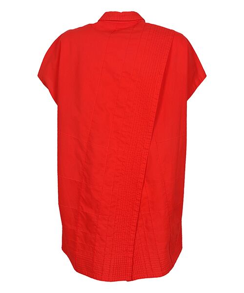 YACCOMARICARD / ヤッコマリカルド シャツ・ブラウス | ローン端ピンタック シャツ襟 後ナナメ重ね フレンチ袖BL | 詳細2