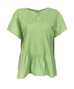 YACCOMARICARD / ヤッコマリカルド Tシャツ | ローン円型ピンモチーフ 丸襟フレンチ袖 P/OBL