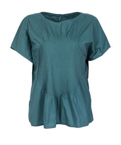 YACCOMARICARD / ヤッコマリカルド Tシャツ | ローン円型ピンモチーフ 丸襟フレンチ袖 P/OBL