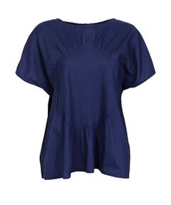 YACCOMARICARD / ヤッコマリカルド Tシャツ | ローン円型ピンモチーフ 丸襟フレンチ袖 P/OBL