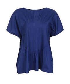 YACCOMARICARD / ヤッコマリカルド Tシャツ | ローン円型ピンモチーフ 丸襟フレンチ袖 P/OBL