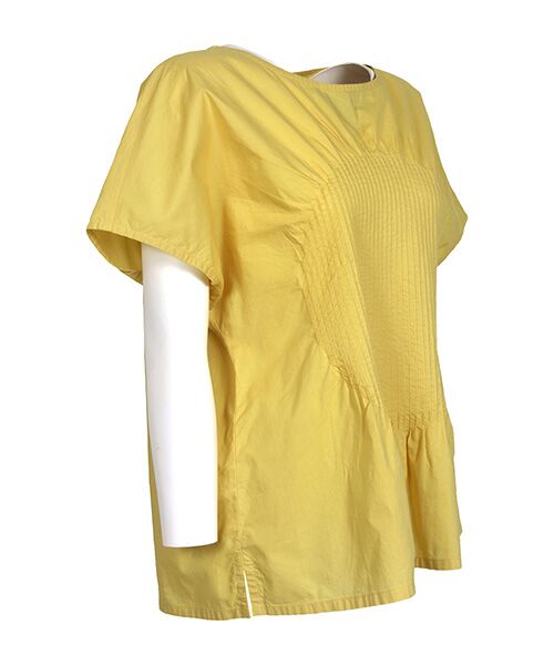 YACCOMARICARD / ヤッコマリカルド Tシャツ | ローン円型ピンモチーフ 丸襟フレンチ袖 P/OBL | 詳細1