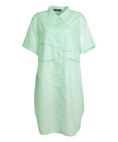 YACCOMARICARD / ヤッコマリカルド シャツ・ブラウス | 100ボイル 波型レイヤー切替 半袖チュニック丈BL