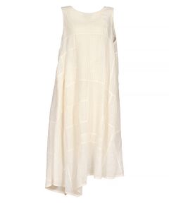 YACCOMARICARD / ヤッコマリカルド ロング・マキシ丈ワンピース | ラミーボイルアートフレームワーク アシメAライン 袖ナシOP