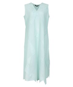 YACCOMARICARD / ヤッコマリカルド ロング・マキシ丈ワンピース | ローン+100ボイル折り紙 Vネック袖無し P/O　OP