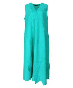 YACCOMARICARD / ヤッコマリカルド ロング・マキシ丈ワンピース | ローン+100ボイル折り紙 Vネック袖無し P/O　OP