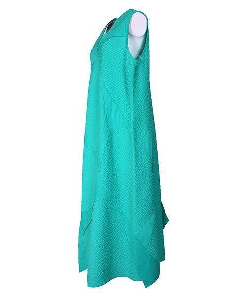 YACCOMARICARD / ヤッコマリカルド ロング・マキシ丈ワンピース | ローン+100ボイル折り紙 Vネック袖無し P/O　OP | 詳細1