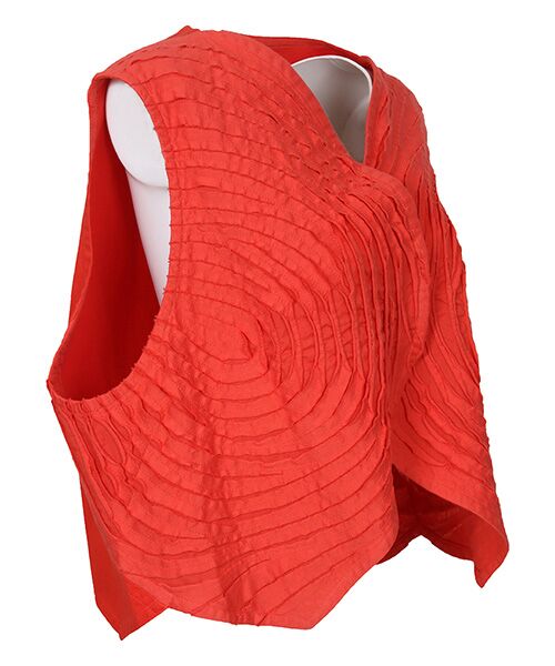 YACCOMARICARD / ヤッコマリカルド ベスト | 60CSソフトカツラギ雲紋スラッシュ ショートベスト | 詳細1