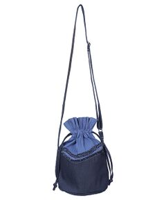 YACCOMARICARD / ヤッコマリカルド ショルダーバッグ | カツラギデニム+ローン枯山水 巾着型 バッグ