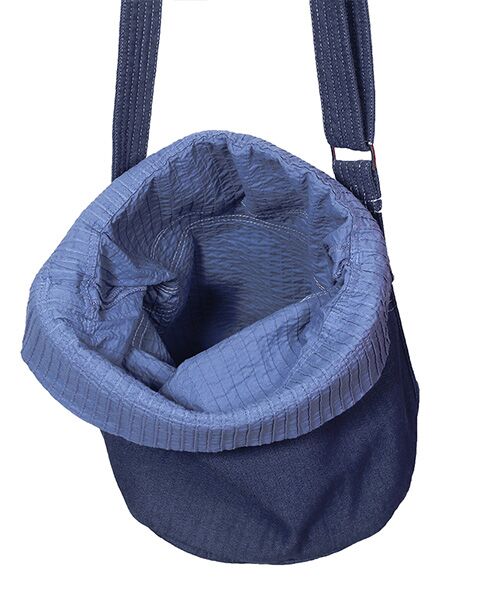 YACCOMARICARD / ヤッコマリカルド ショルダーバッグ | カツラギデニム+ローン枯山水 巾着型 バッグ | 詳細2