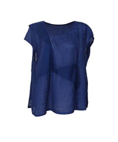 YACCOMARICARD / ヤッコマリカルド シャツ・ブラウス | ラミーボイル折り紙 クルーネックフレンチ袖 P/O BL