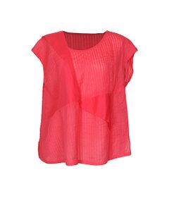 YACCOMARICARD / ヤッコマリカルド シャツ・ブラウス | ラミーボイル折り紙 クルーネックフレンチ袖 P/O BL