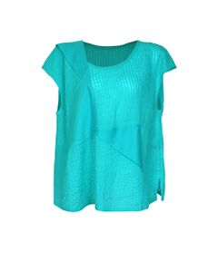 YACCOMARICARD / ヤッコマリカルド シャツ・ブラウス | ラミーボイル折り紙 クルーネックフレンチ袖 P/O BL