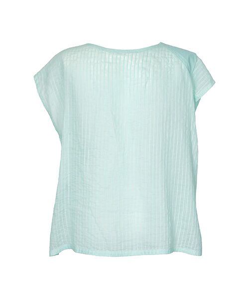 YACCOMARICARD / ヤッコマリカルド シャツ・ブラウス | ラミーボイル折り紙 クルーネックフレンチ袖 P/O BL | 詳細2